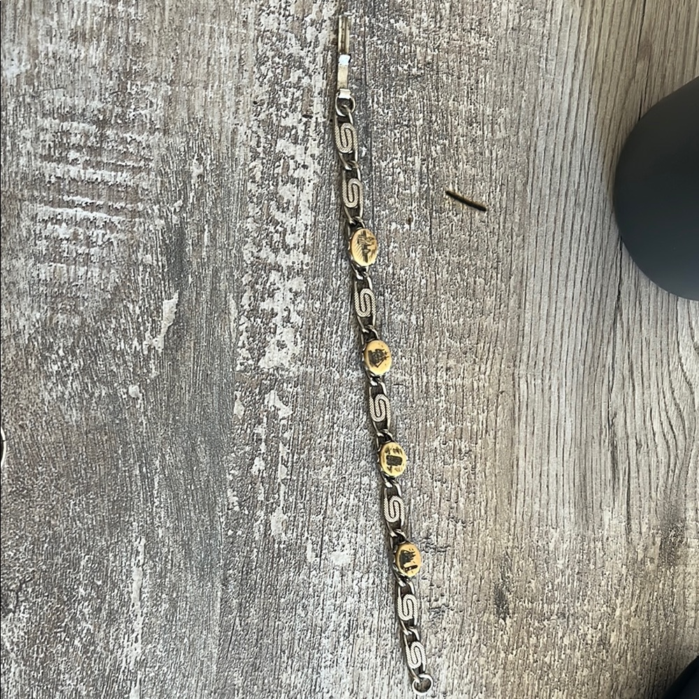 Silver and Gold Beaded Bracelet